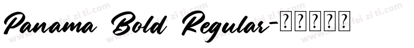 Panama Bold Regular字体转换